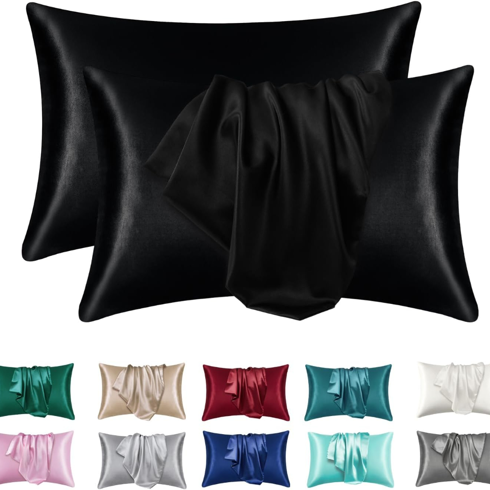 Silk Pillowcase - 1/2pcs Satin Silk Pillowcase for Hair