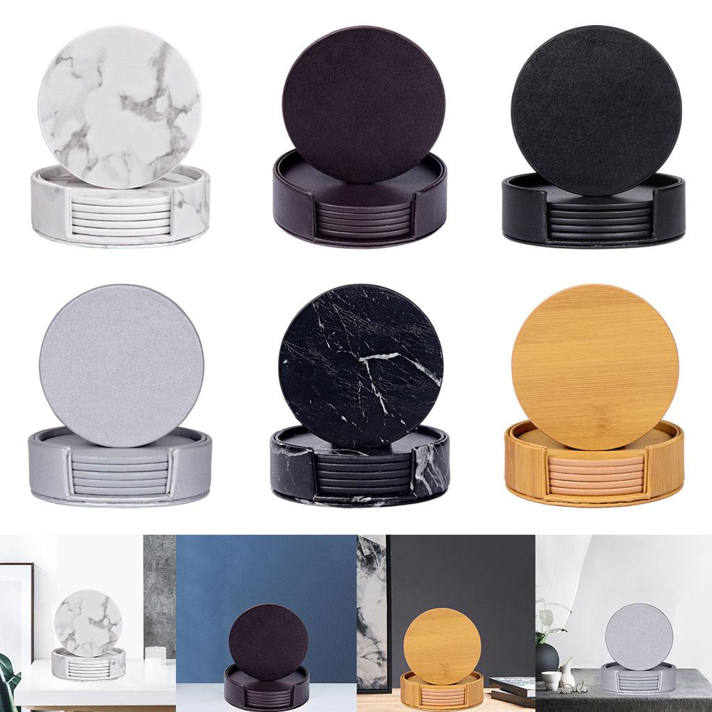 Round Marble Coasters with Hol - đánh giá và giá Marble Coaster Set