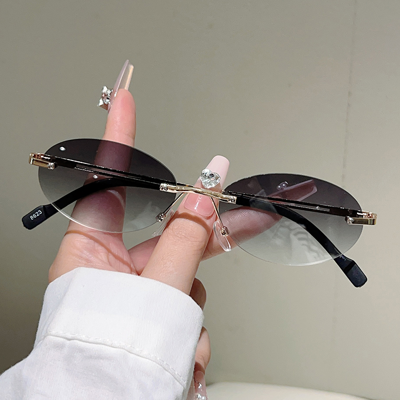Rimless Oval Sunglasses Women  - đánh giá và giá Sunglasses Uv400