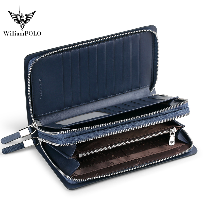 WILLIAMPOLO Luxury Men's Leath - đánh giá và giá Leather Wallet Men