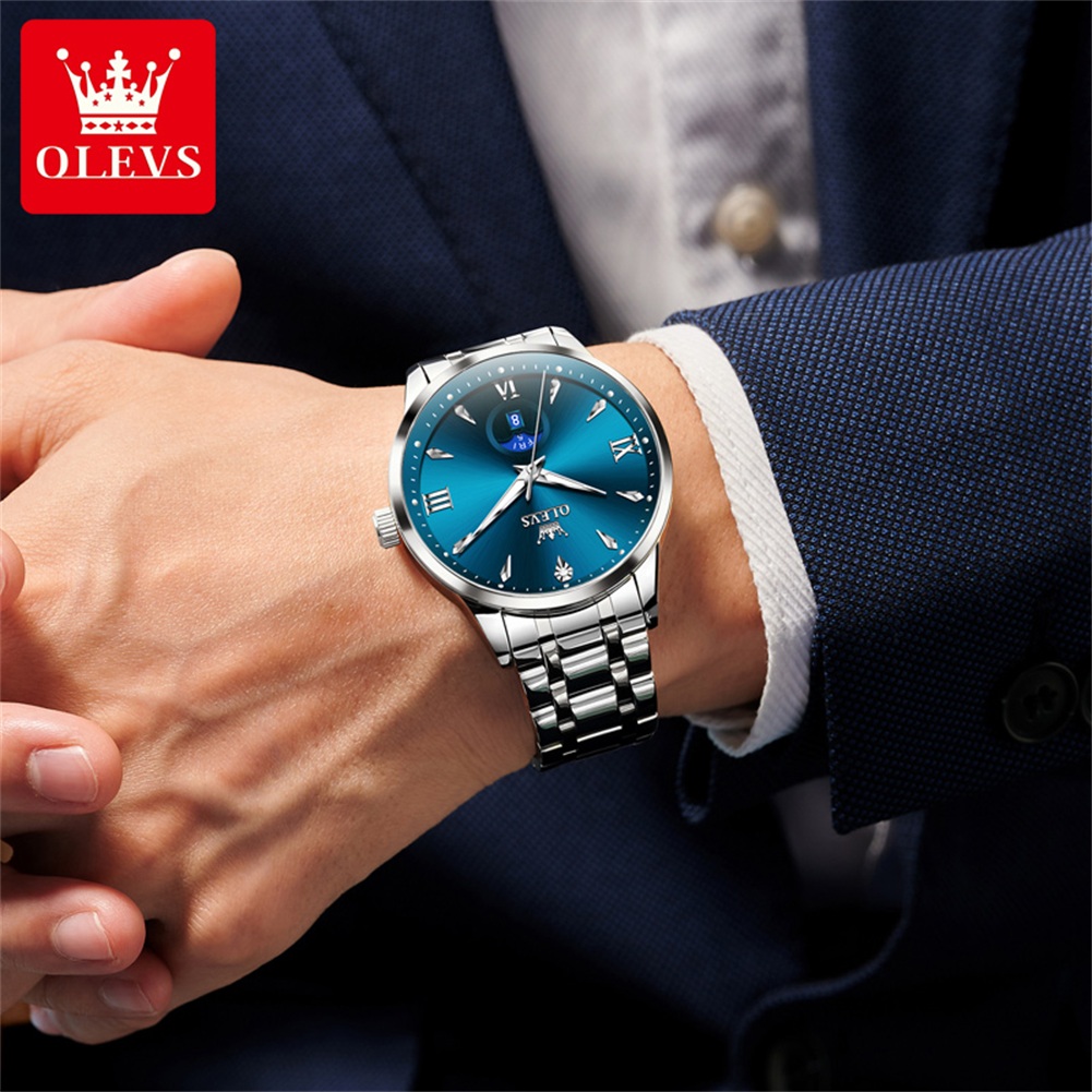 OLEVS Moon Phase men's watches - đánh giá và giá Luxury Watch Men