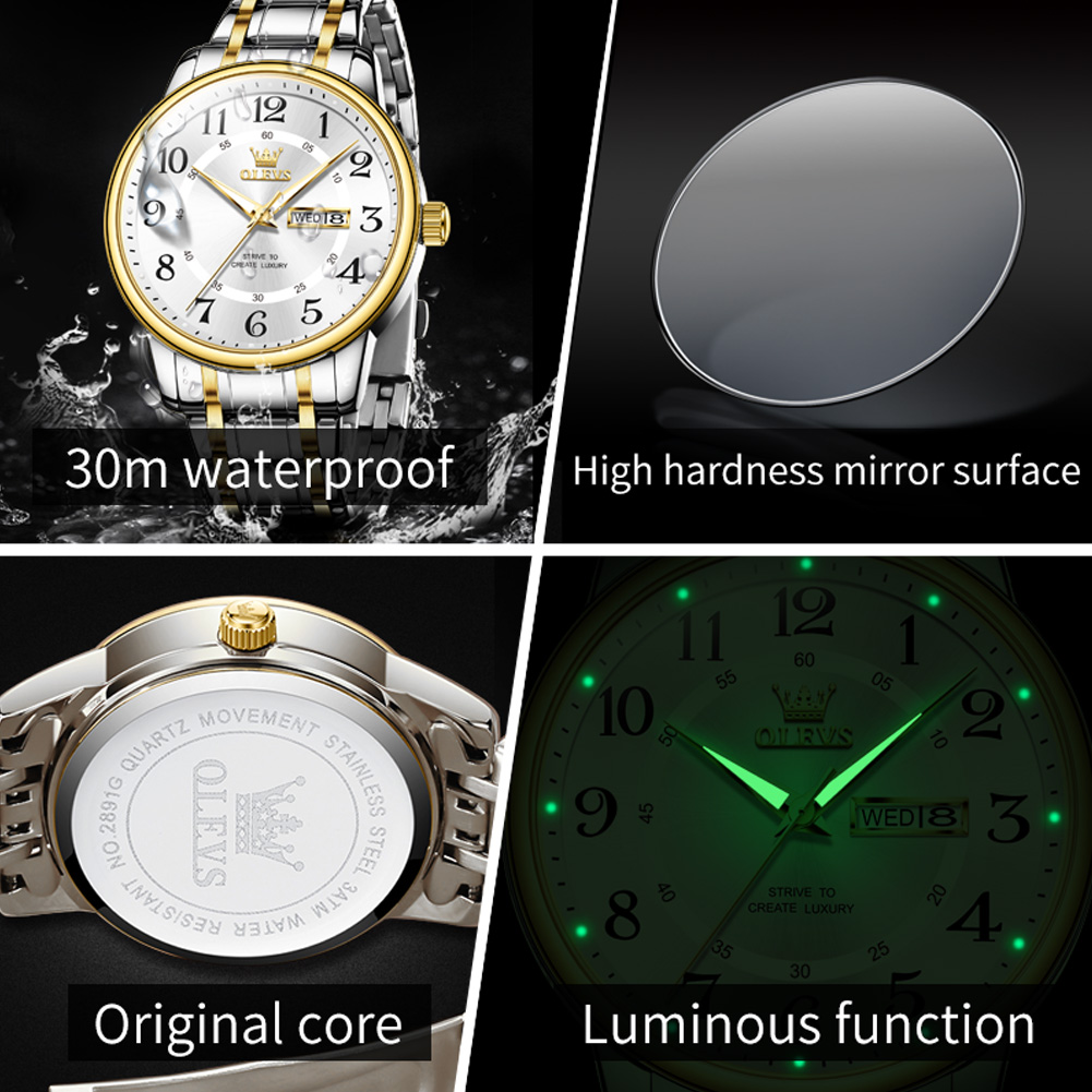 OLEVS Casual fashion men's wat - đánh giá và giá Luxury Watch Men