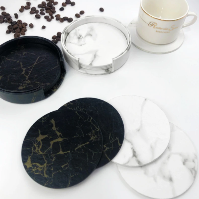 6pcsMarble Coaster Artificial  - đánh giá và giá Marble Coaster Set