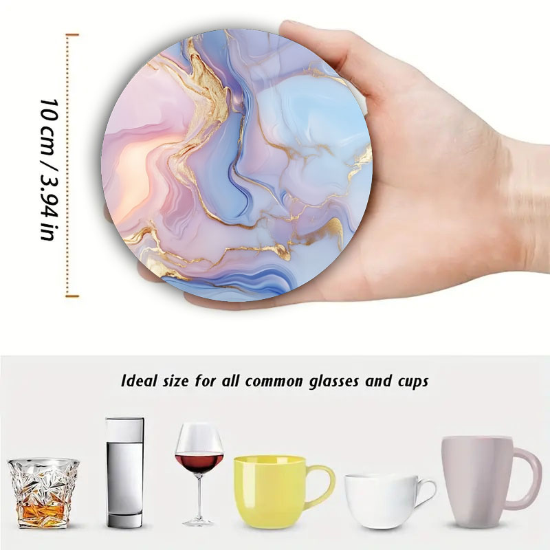 4 Pieces of Marble Pattern Pri - đánh giá và giá Marble Coaster Set