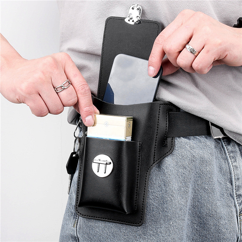 Men Belt Cellphone Loop Holste - đánh giá và giá Leather Wallet Men