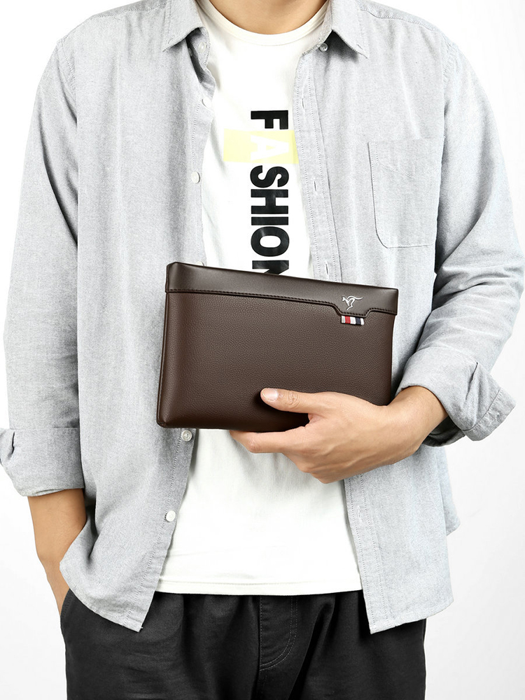PU Leather Men's Clutch Bag Zi - đánh giá và giá Leather Wallet Men