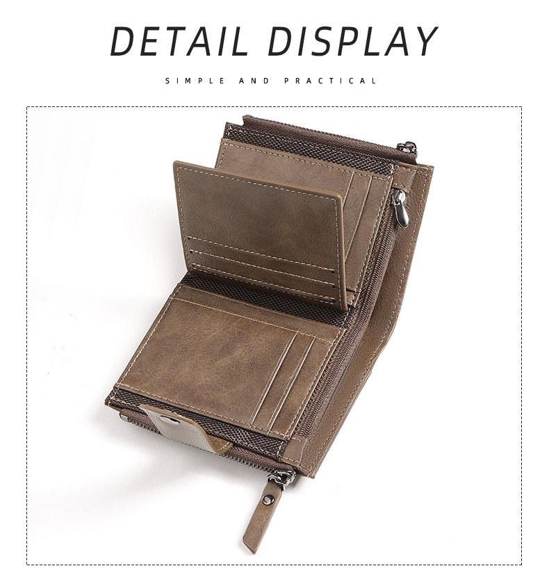 Anti-TheftCross-Border Busines - đánh giá và giá Leather Wallet Men