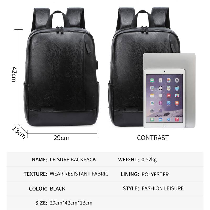 Men Fashionable Backpack PU Le - đánh giá và giá Leather Briefcase