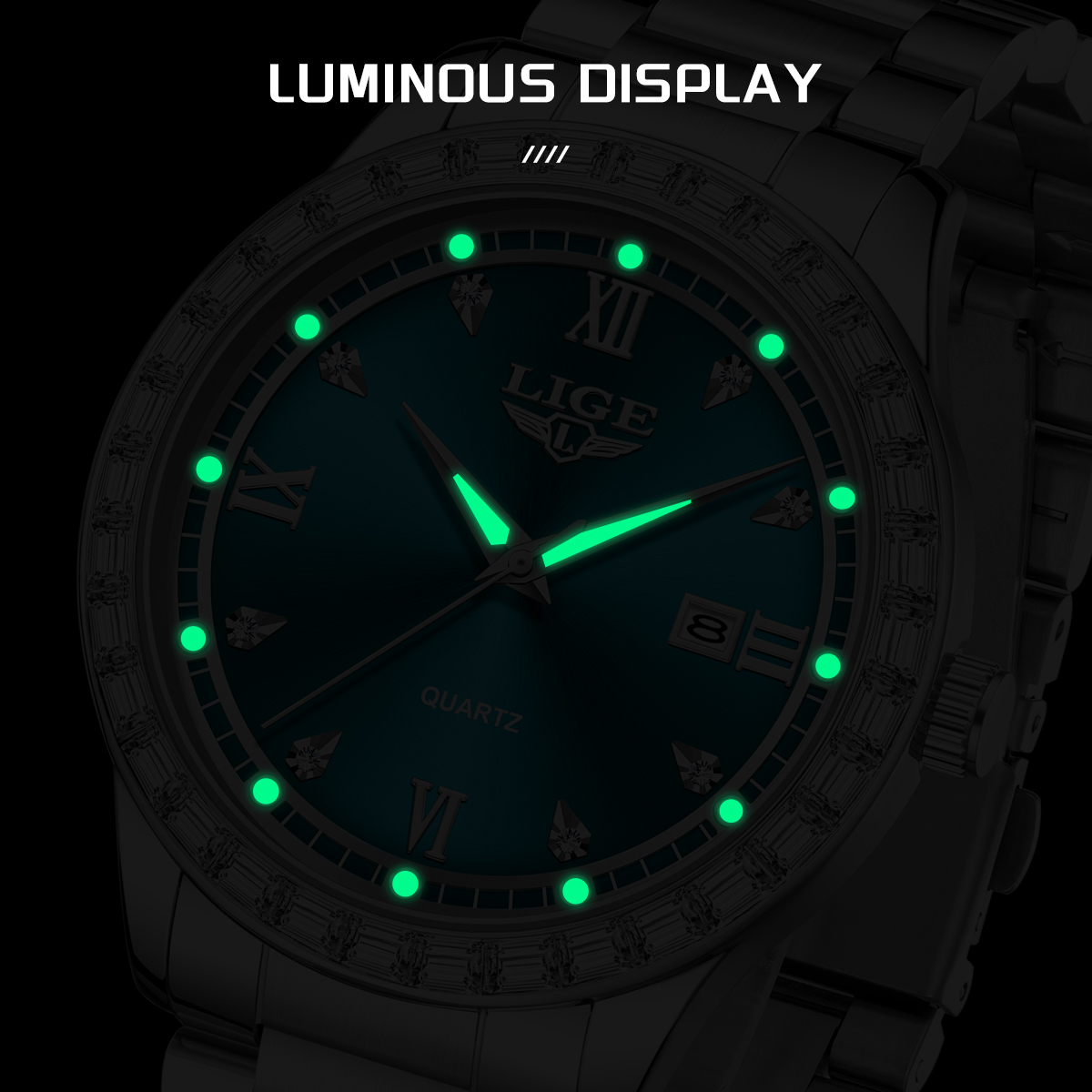 LIGE Luxury Fashion Quartz Wat - đánh giá và giá Luxury Watch Men