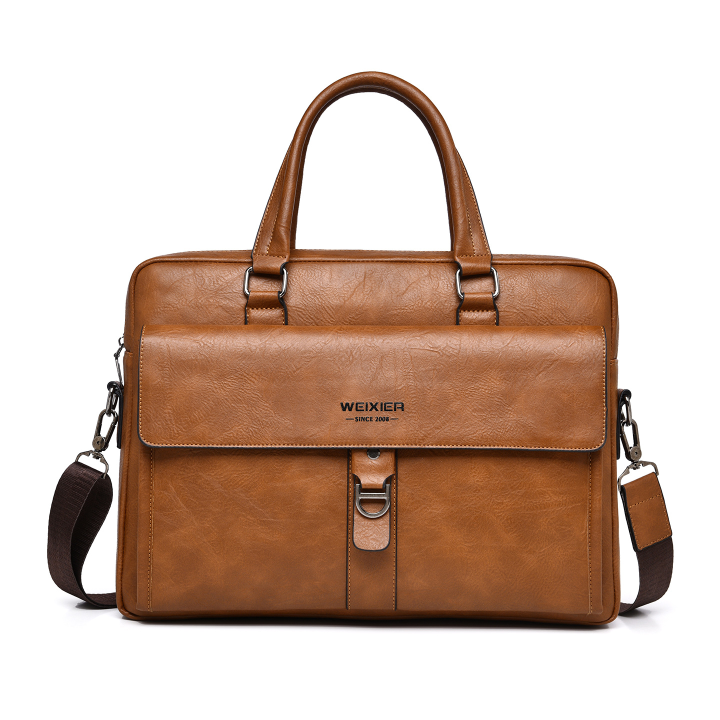 Vintage Dark Brown PU Leather  - đánh giá và giá Leather Briefcase