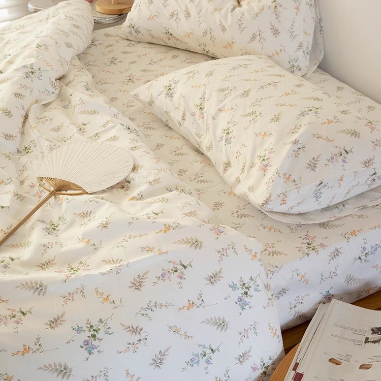 INS Fresh Pastoral Floral Bedd - đánh giá và giá Silk Pillowcase